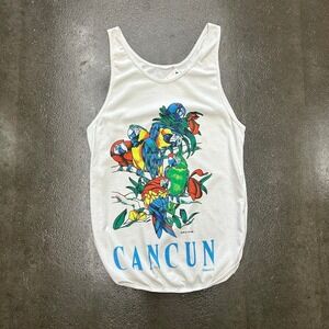 Vintage 1989 Cancun Mexico parrot Size Large Tank Top